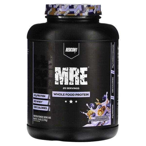 rdc75900_v_8.jpg MRE, цельнопищевой протеин, со вкусом голубики, 3250 г (7,16 фунта) — Redcon1