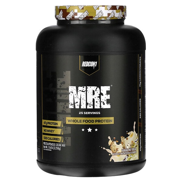 rdc75903_v_8.jpg MRE, цельнопищевой протеин, со вкусом бананового и орехового хлеба, 3250 г (7,16 фунта) — Redcon1