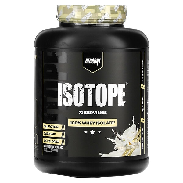 rdc75962_v_8.jpg Isotope, 100% сывороточный изолят, со вкусом ванили, 2137 г (4,71 фунта) — Redcon1