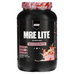 MRE Lite, цельнопищевой белок, со вкусом клубничного печенья, 870 г (1,92 фунта) — Redcon1