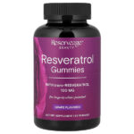 жевательные мармеладки с ресвератролом, со вкусом винограда, 60 шт. — Reserveage Beauty