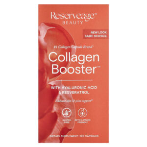 Collagen Booster™ с гиалуроновой кислотой и ресвератролом, 120 капсул — Reserveage Beauty