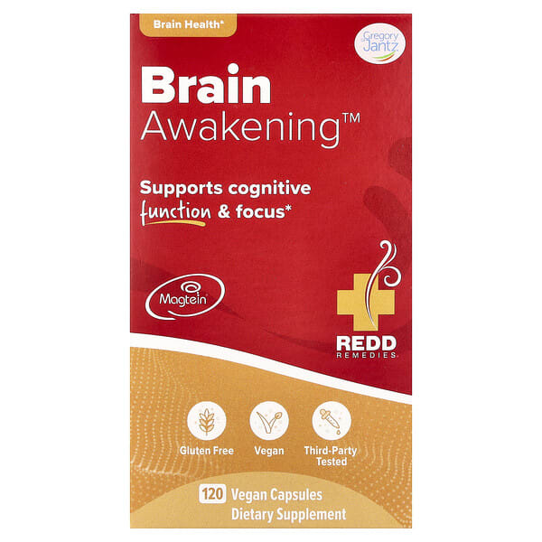 red00127_v_50.jpg Brain Awakening™, 120 веганских капсул — Redd Remedies
