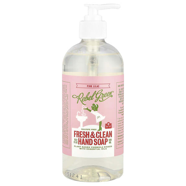 reg00637_v_18.jpg Fresh & Clean, мыло для рук, розово-лиловое, 500 мл (16,9 жидк. унц.) — Rebel Green