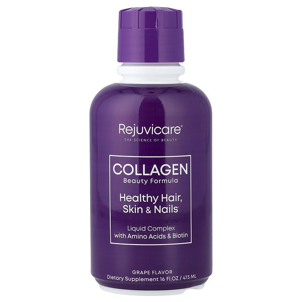 rej07421_v_36.jpg Rejuvicare, Collagen Beauty Formula, комплекс с жидким коллагеном, виноград, 473 мл (16 жидк. унций)