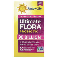 комплексный пробиотик для женщин Ultimate Flora™, 30 веганских капсул с отсроченным высвобождением — Renew Life