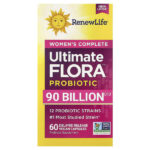 комплекс для женщин, пробиотик Ultimate Flora™, 90 млрд КОЕ, 60 веганских капсул с отсроченным высвобождением — Renew Life