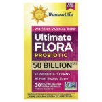 Ultimate Flora™, пробиотик, 50 млрд КОЕ, 30 веганских капсул с отсроченным высвобождением — Renew Life