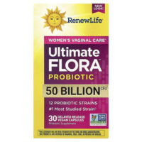 Ultimate Flora™, пробиотик, 50 млрд КОЕ, 30 веганских капсул с отсроченным высвобождением — Renew Life