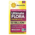 Ultimate Flora™, пробиотик, 50 млрд КОЕ, 60 веганских капсул с отсроченным высвобождением — Renew Life