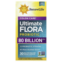 Ultimate Flora™, пробиотик для здоровья кишечника, 30 веганских капсул с отсроченным высвобождением — Renew Life
