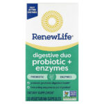 Digestive Duo Probiotic + Enzymes, 30 вегетарианских капсул — Renew Life