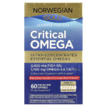 Norwegian Gold®, Critical Omega™, рыбий жир высшего качества, 60 капсул из рыбьего желатина — Renew Life