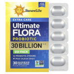 Extra Care, пробиотик Ultimate Flora™, 30 веганских капсул с отсроченным высвобождением — Renew Life