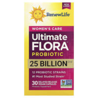 Women's Care, пробиотик Ultimate Flora™, 25 млрд КОЕ, 30 веганских капсул с отсроченным высвобождением — Renew Life
