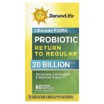 Ultimate Flora™, возврат пробиотиков в рацион, 60 веганских капсул — Renew Life