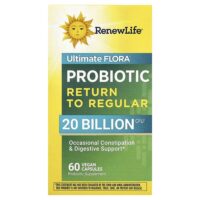 Ultimate Flora™, возврат пробиотиков в рацион, 60 веганских капсул — Renew Life