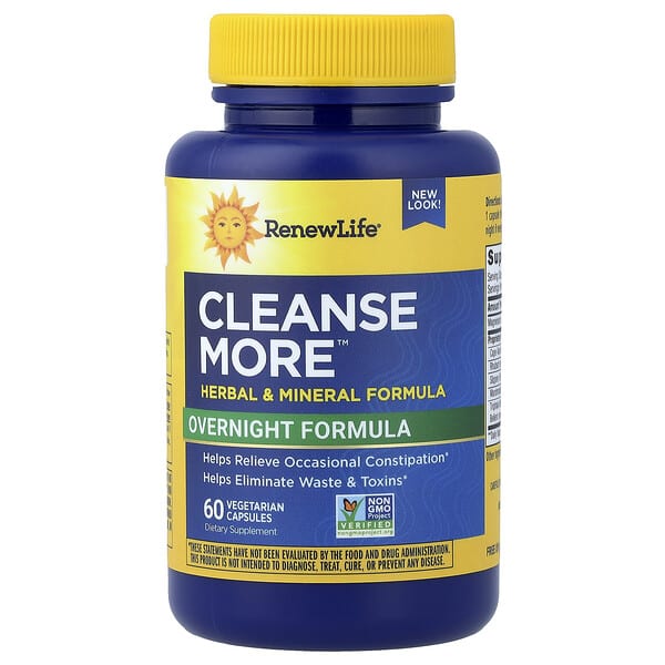 ren53440_v_82.jpg Cleanse More™, 60 вегетарианских капсул — Renew Life