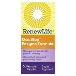 Gas Stop™ Enzyme Formula, 60 вегетарианских капсул — Renew Life