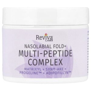 Nasolabial Fold+, мультипептидный комплекс, 55 г (2 унции) — Reviva Labs