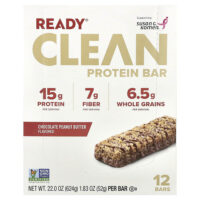 Clean Protein Bar, шоколадно-арахисовая паста, 12 батончиков, 52 г (1,83 унции) — Ready
