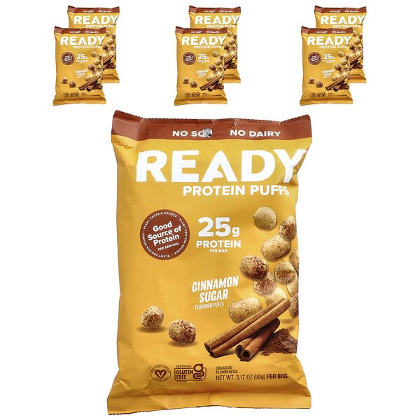 rfb01054_v_19.jpg Protein Puffs, сахар с корицей, 6 пакетиков по 90 г (3,17 унции) — Ready