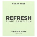 растительная жевательная резинка, садовая мята, 12 шт. — Refresh Gum