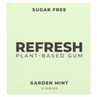 растительная жевательная резинка, садовая мята, 12 шт. — Refresh Gum