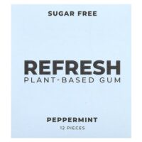 растительная жевательная резинка, со вкусом перечной мяты, 12 шт. — Refresh Gum