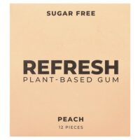 растительная жевательная резинка, со вкусом персика, 12 шт. — Refresh Gum