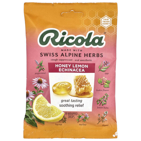 ric31195_v_9.jpg Ricola, Анестетик для полости рта, мед, лимон и эхинацея, 19 капель в оболочке