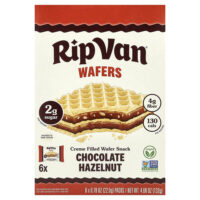Шоколад с фундуком, 6 пакетиков по 22 г (0,78 унции) — Rip Van Wafels