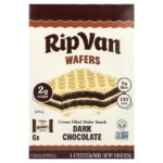 вафли, темный шоколад, 6 пакетиков по 22 г (0,78 унции) — Rip Van Wafels