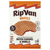 Голландская карамель и ваниль, 4 пакетика, 33 г (1,16 унции) — Rip Van Wafels