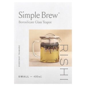 Rishi Tea, Simple Brew™, заварочный чайник из боросиликатного стекла, 400 мл (13,5 жидк. Унции)
