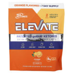 Elevate, апельсин, 7 пакетиков, 12,3 г (0,43 унции) каждый — Real Ketones