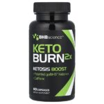 BHBscience™, Keto Burn2X, 60 капсул — Real Ketones