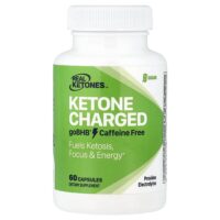 Ketone Charged, goBHB®, без кофеина, 60 капсул — Real Ketones