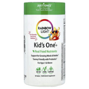 Kid's One® +, для детей от 1 года, фруктовый пунш, 90 таблеток — Rainbow Light