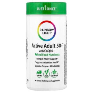 Active Adult 50+™, с коэнзимом Q10+, 90 таблеток — Rainbow Light