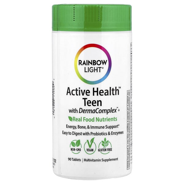 rlt11202_v_48.jpg Active Health™ для подростков с DermaComplex™+, 90 таблеток — Rainbow Light