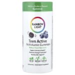 жевательные мультивитамины для подростков+, вкусная голубика, 120 жевательных таблеток — Rainbow Light