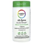 All-Zyme™, ферменты растительного происхождения и пробиотики, 90 веганских капсул — Rainbow Light