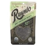 Сердечки с мятой и шоколадом, 70% сырого какао, 56,7 г (2 унции) — Rawmio