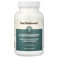 5 Defenders®, порошок с экстрактом грибов, 90 капсул — Real Mushrooms