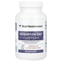 Mushroom D2Z, D2 / бета-глюкан / цинк, 120 капсул — Real Mushrooms