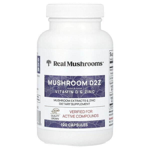 rms06836_v_24.jpg Mushroom D2Z, D2 / бета-глюкан / цинк, 120 капсул — Real Mushrooms