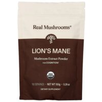 Lion's Mane, органический экстракт грибов в порошке, 150 г (5,29 унции) — Real Mushrooms