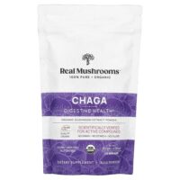 Чага, органический экстракт грибов в порошке, 150 г (5,29 унции) — Real Mushrooms