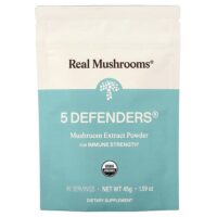 5 Defenders, порошок экстракта органических грибов, 45 г (1,59 унции) — Real Mushrooms